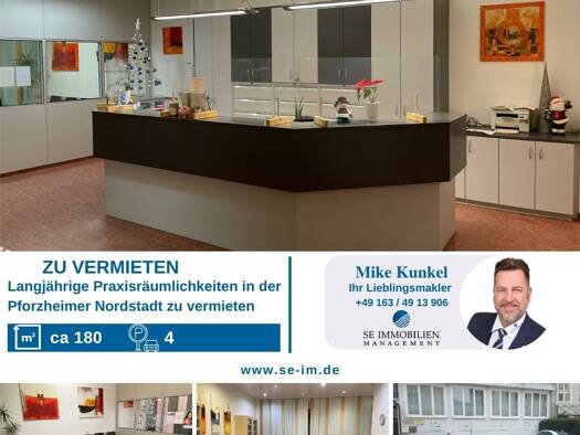 Büro zur Miete 1.150 € 6 Zimmer 180 m² Bürofläche Nordstadt Pforzheim 75177
