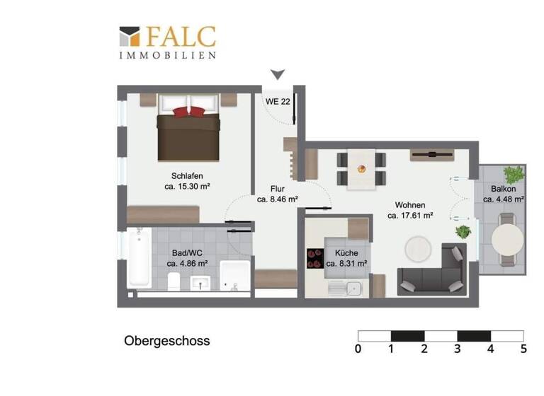 Wohnung zum Kauf 114.000 € 2 Zimmer 59 m² 1. Geschoss Machern 04827