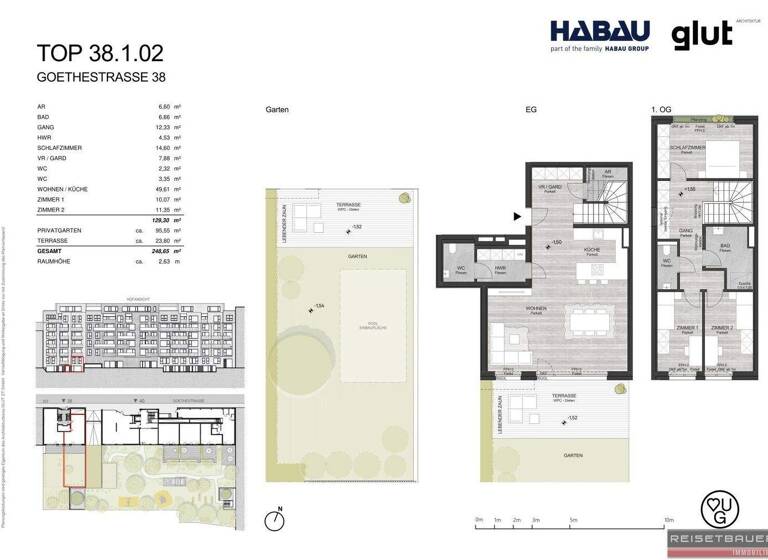 Maisonette zum Kauf - Erstbezug 750.000 € 4,5 Zimmer 129,3 m² frei ab 31.12.2026 Waldegg Linz 4020