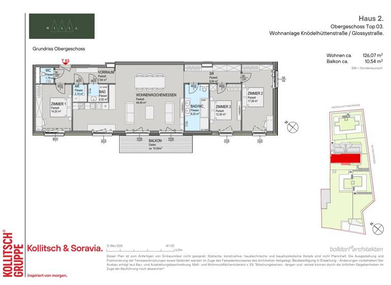 Wohnung zum Kauf - Erstbezug provisionsfrei 998.000 € 4 Zimmer 126,1 m² 1. Geschoss Wien 1140