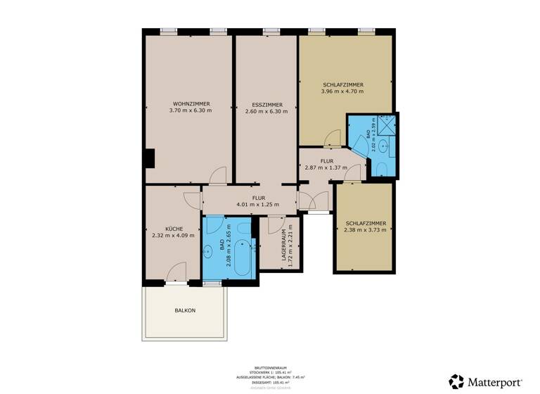 Wohnung zur Miete 590 € 4 Zimmer 102 m² 3. Geschoss frei ab sofort Liebigstraße 1 Reusa Plauen 08529