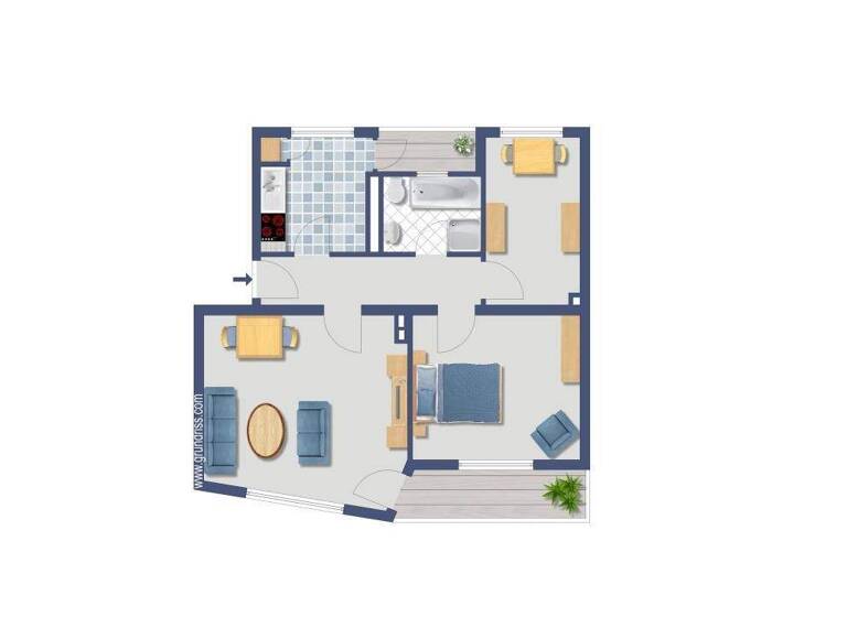 Wohnung zum Kauf provisionsfrei 211.000 € 3 Zimmer 66,9 m² 1. Geschoss Emmastraße 72 Neu Schwachhausen Bremen 28213