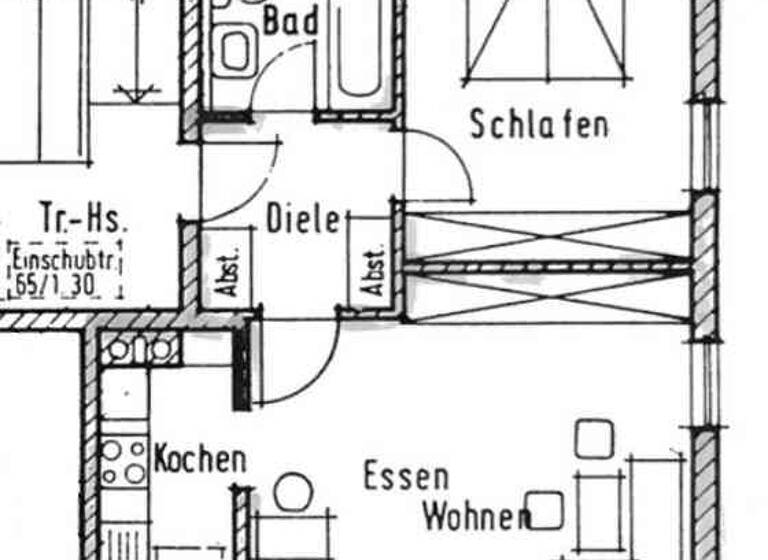Wohnung zur Miete 400 € 2 Zimmer 40,8 m² Geschoss 2/3 frei ab 01.05.2026 Mozartstraße 39 Thannhausen 86470