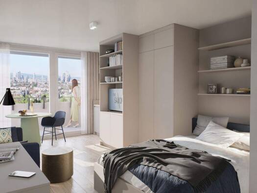 Wohnung zur Miete 888 € 1 Zimmer 28,6 m² Mailänder Straße 12 Sachsenhausen Süd 60598