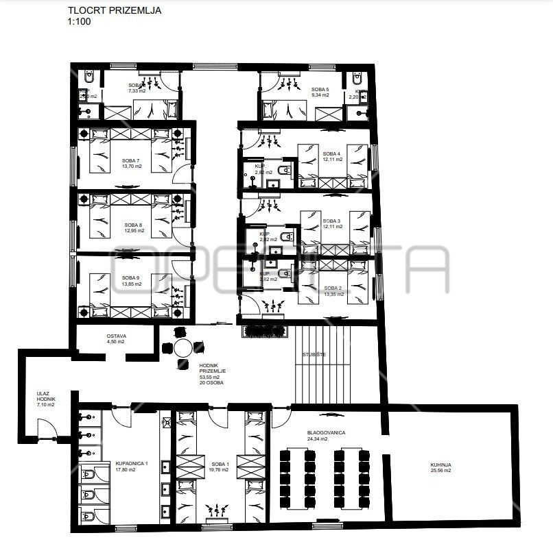 Haus zur Miete 150 € 25 Zimmer 880 m²<br/>Wohnfläche 1.186 m²<br/>Grundstück Zerjavinecka Soblinec