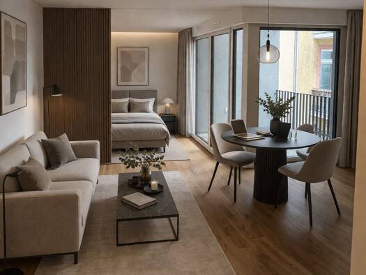 Wohnung zur Miete 1.499 € 1 Zimmer 48 m² Geschoss 1/6 frei ab sofort Heilbronner Straße Gutleutviertel Frankfurt am Main 60327