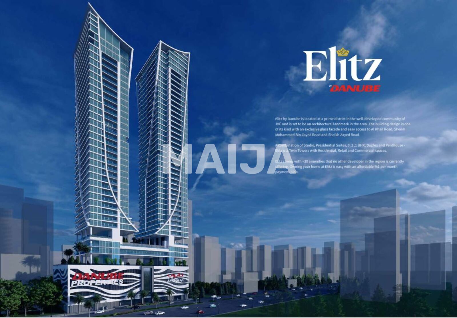 Apartment zum Kauf 238.836,44 € 2 Zimmer 55,2 m²<br/>Wohnfläche 5.<br/>Geschoss 4 BR Penthouse Elitz by Danube Dubai Jumeirah 