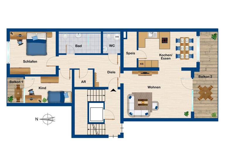 Wohnung zur Miete 1.680 € 3 Zimmer 105,5 m² frei ab 01.06.2026 Kempten 87435