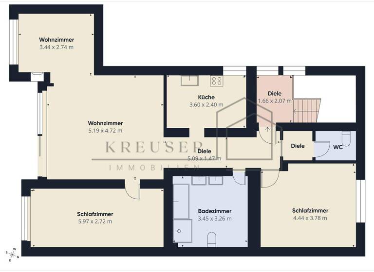Wohnung zum Kauf 125.000 € 3 Zimmer 107,3 m² 2. Geschoss Altforweiler Überherrn 66802