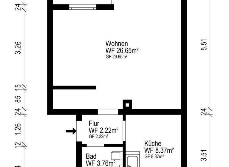 Studio zum Kauf 134.000 € 1 Zimmer 42,8 m² EG Heilbronn 74072