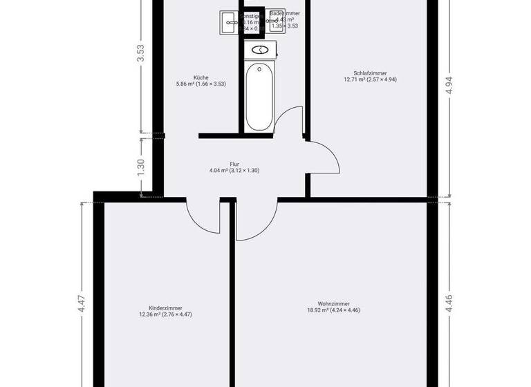 Wohnung zum Kauf provisionsfrei 149.996 € 3 Zimmer 62,2 m² 1. Geschoss Sandow Cottbus 03042