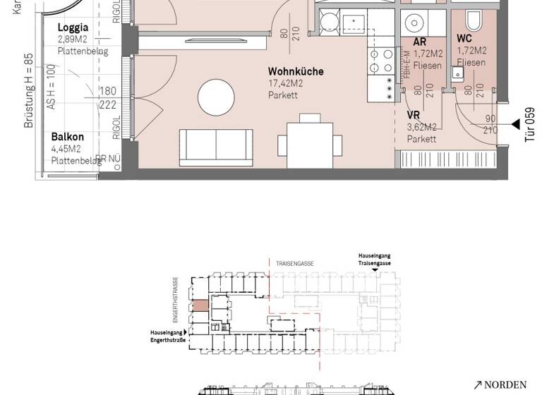 Wohnung zum Kauf - Erstbezug 281.700 € 2 Zimmer 42,3 m² 3. Geschoss frei ab 30.06.2028 Engerthstraße 111 Wien 1200