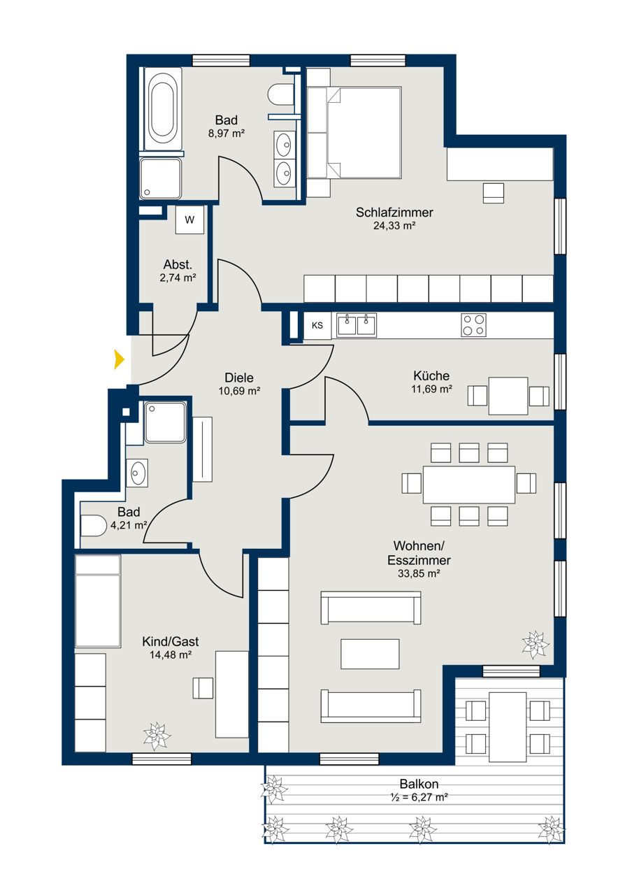 Wohnung zum Kauf 1.190.000 € 3 Zimmer 138 m²<br/>Wohnfläche Obermenzing München / Obermenzing 81247