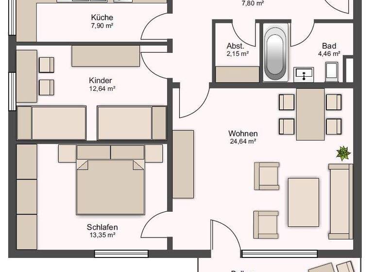 Wohnung zum Kauf 195.000 € 3 Zimmer 76,2 m² 7. Geschoss frei ab sofort Laatzen-Mitte Laatzen 30880