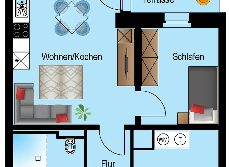Wohnung zur Miete 1.005 € 2 Zimmer 49,6 m² EG Posthausen 8 Posthausen Ottersberg 28870