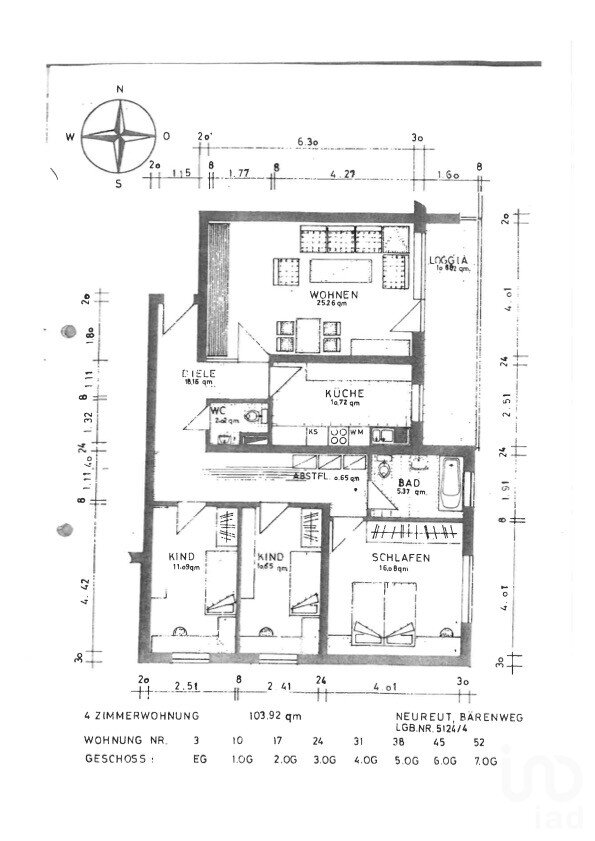 Wohnung zum Kauf 410.000 € 4 Zimmer 104 m²<br/>Wohnfläche 7.<br/>Geschoss Neureut - Südlicher Teil Karlsruhe / Neureut 76149