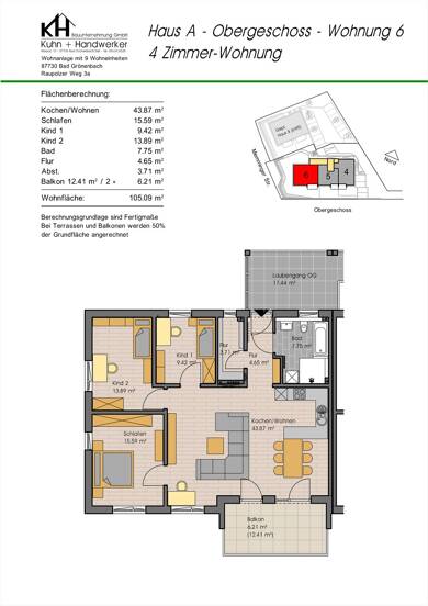 Wohnung zum Kauf 518.000 € 4 Zimmer 105,1 m² frei ab 01.12.2026 Bad Grönenbach Bad Grönenbach 87730