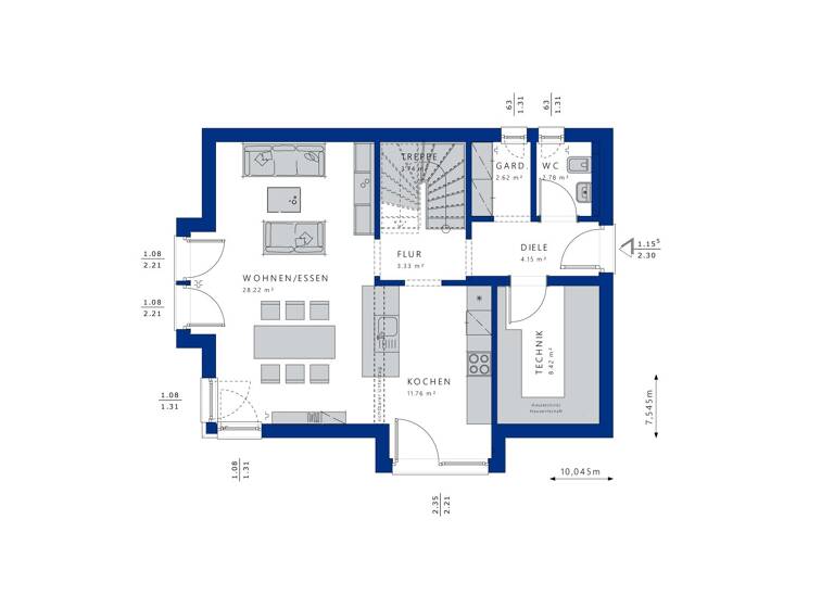 Einfamilienhaus zum Kauf 480.431 € 5 Zimmer 122,7 m² 823 m² Grundstück Stadtgebiet Vöhrenbach 78147