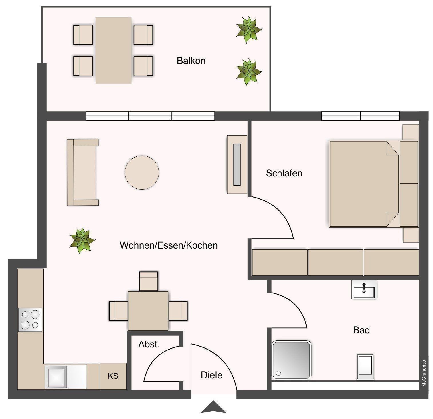 Wohnung zum Kauf provisionsfrei 187.800 € 2 Zimmer 45,4 m²<br/>Wohnfläche Aldingen Aldingen 78554