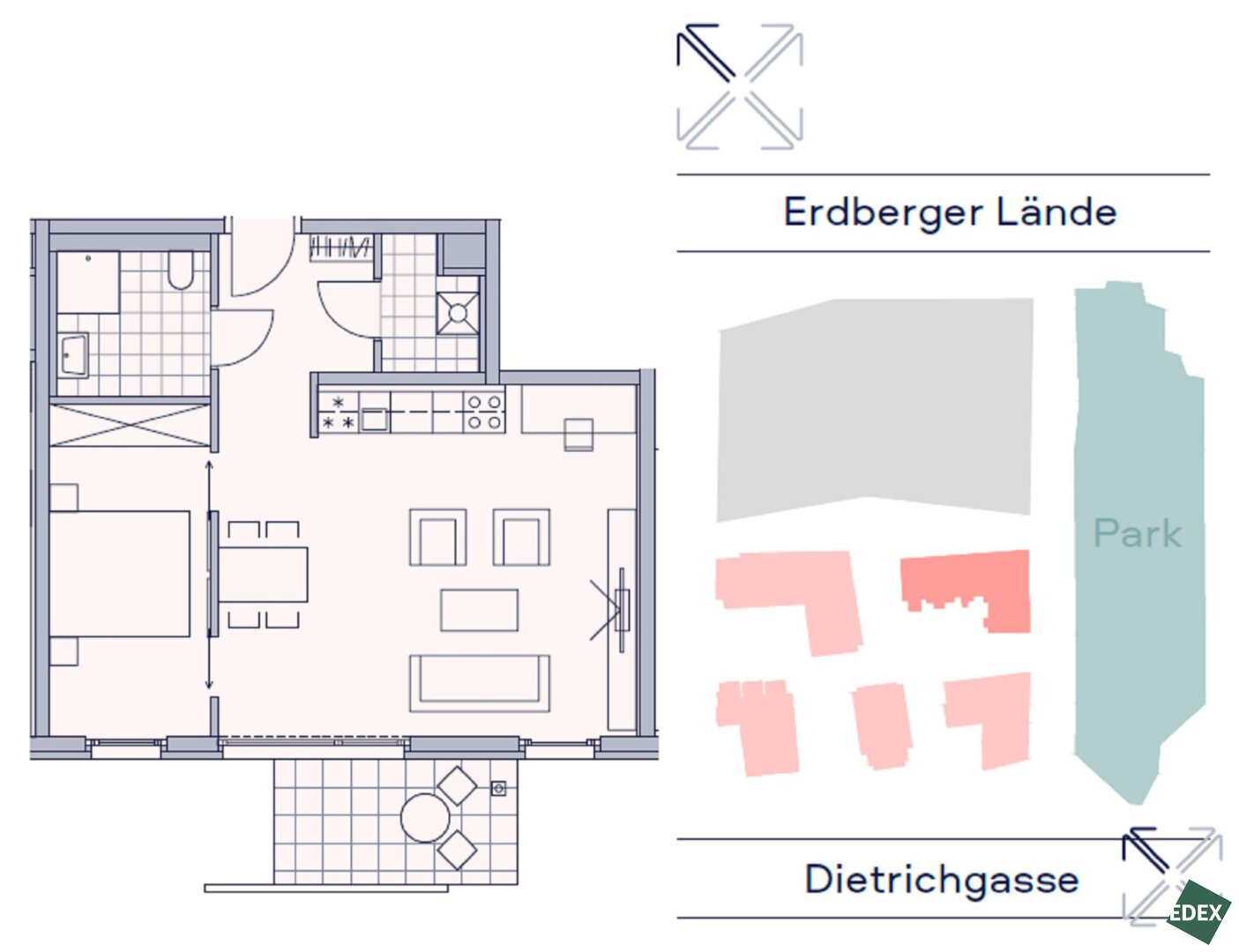 Wohnung zur Miete 979 € 2 Zimmer 53 m²<br/>Wohnfläche 3.<br/>Geschoss 01.02.2025<br/>Verfügbarkeit Drorygasse Wien 1030