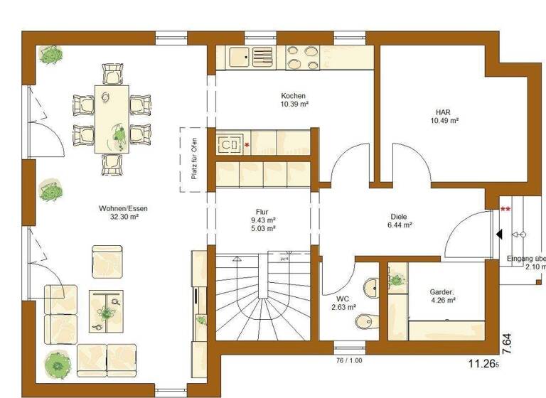 Einfamilienhaus zum Kauf provisionsfrei 472.238 € 4 Zimmer 142 m² 580 m² Grundstück Zeubelried Ochsenfurt 97199
