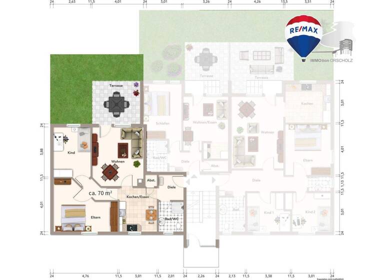 Wohnung zur Miete 700 € 3 Zimmer 70 m² Ehrang Trier 54293