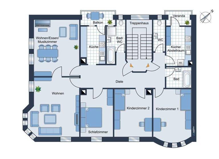 Wohnung zum Kauf 695.000 € 5 Zimmer 147 m² Süd Stuttgart Stuttgart-Süd 70199
