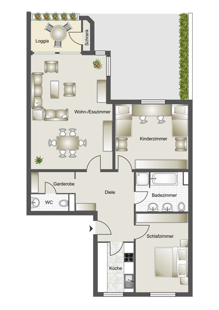 Wohnung zum Kauf 209.000 € 3 Zimmer 100 m²<br/>Wohnfläche Gladbach Mönchengladbach 41061