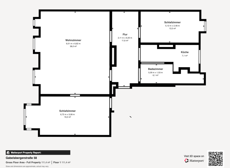 Wohnung zum Kauf 1.199.990 € 3 Zimmer 95 m² 1. Geschoss Gabelsbergerstraße 58 Maxvorstadt München 80333