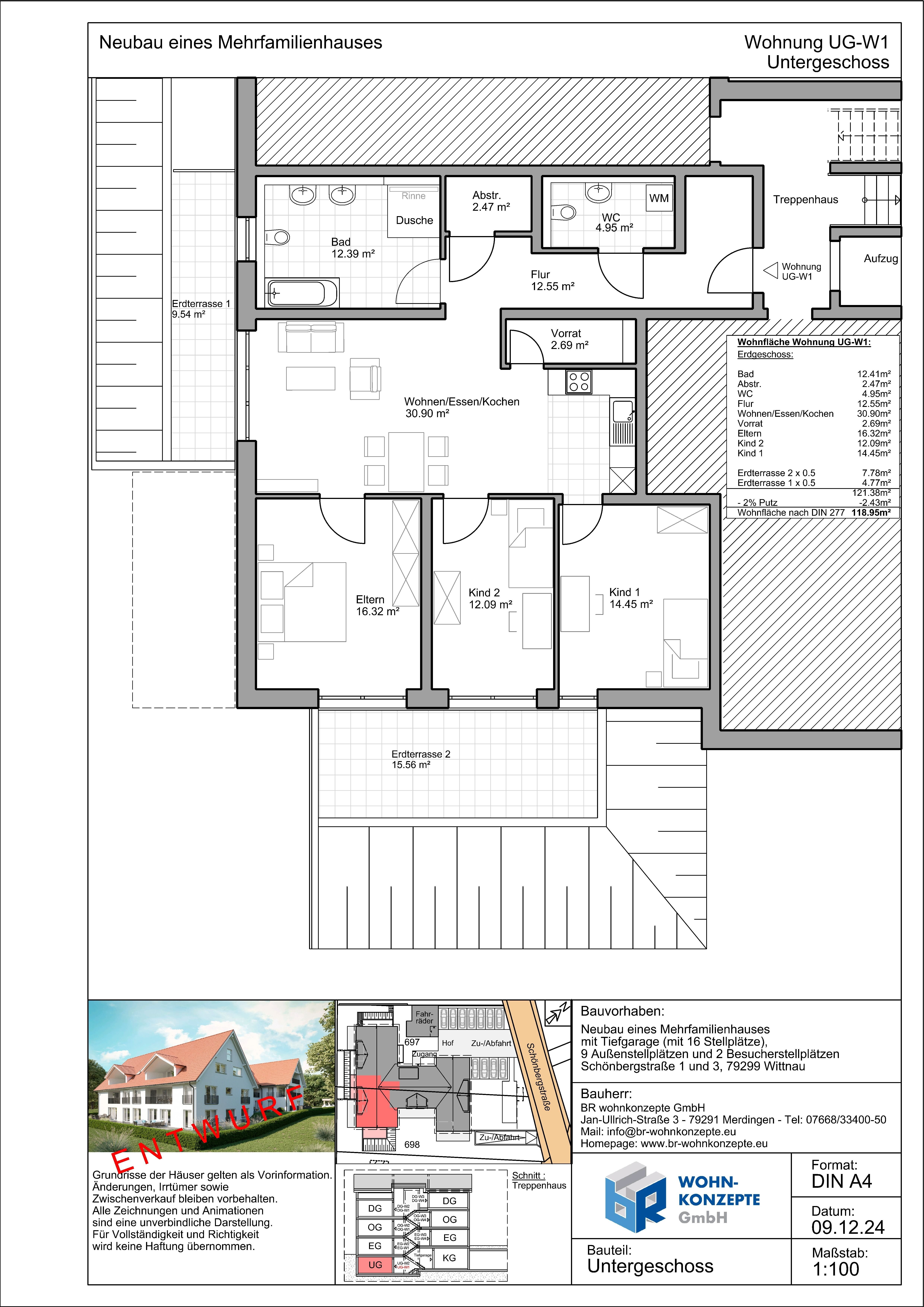 Wohnung zum Kauf provisionsfrei 510.000 € 4,5 Zimmer 119 m²<br/>Wohnfläche Schönbergstraße Wittnau 79299