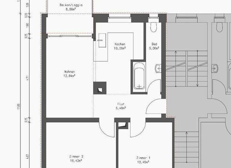 Wohnung zum Kauf provisionsfrei 423.000 € 3 Zimmer 68 m² Hindenburgstraße, 12 Petershausen Konstanz 78467