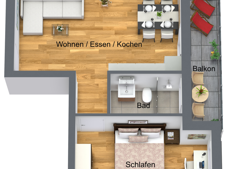 Wohnung zum Kauf - Erstbezug provisionsfrei 440.000 € 2 Zimmer 43 m² Walter-Flex-Str. 2 Sillenbuch Stuttgart 70619