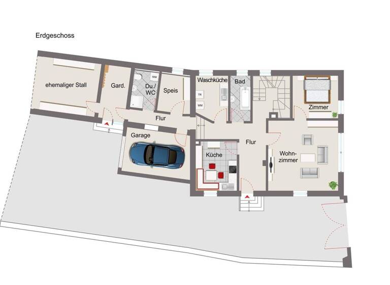 Mehrfamilienhaus zum Kauf 299.000 € 7 Zimmer 201 m² 1.101 m² Grundstück Hohenfeld Kitzingen 97318