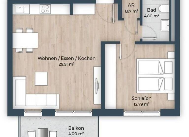 Terrassenwohnung zum Kauf provisionsfrei 473.081 € 2 Zimmer 52,8 m²<br/>Wohnfläche 1.<br/>Geschoss Bischofsweiherstraße 34 Dechsendorf Erlangen 91056