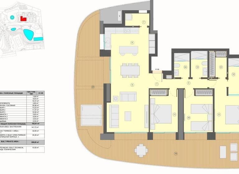 Studio zum Kauf 1.001.000 € 4 Zimmer 184 m² Avenida de Moralet Benidorm 03502