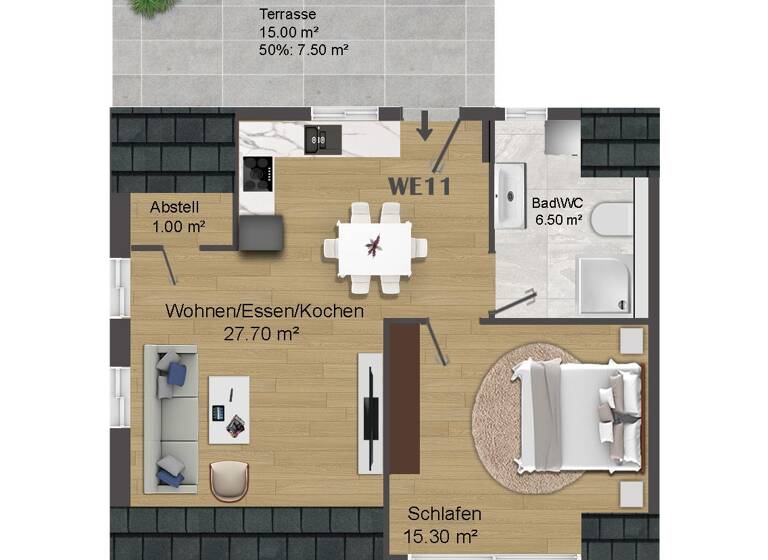 Wohnung zum Kauf - Neubau provisionsfrei 239.000 € 2 Zimmer 58 m² 2. Geschoss Ferienstr. 8 Eisenbach Obernburg a.Main 63785