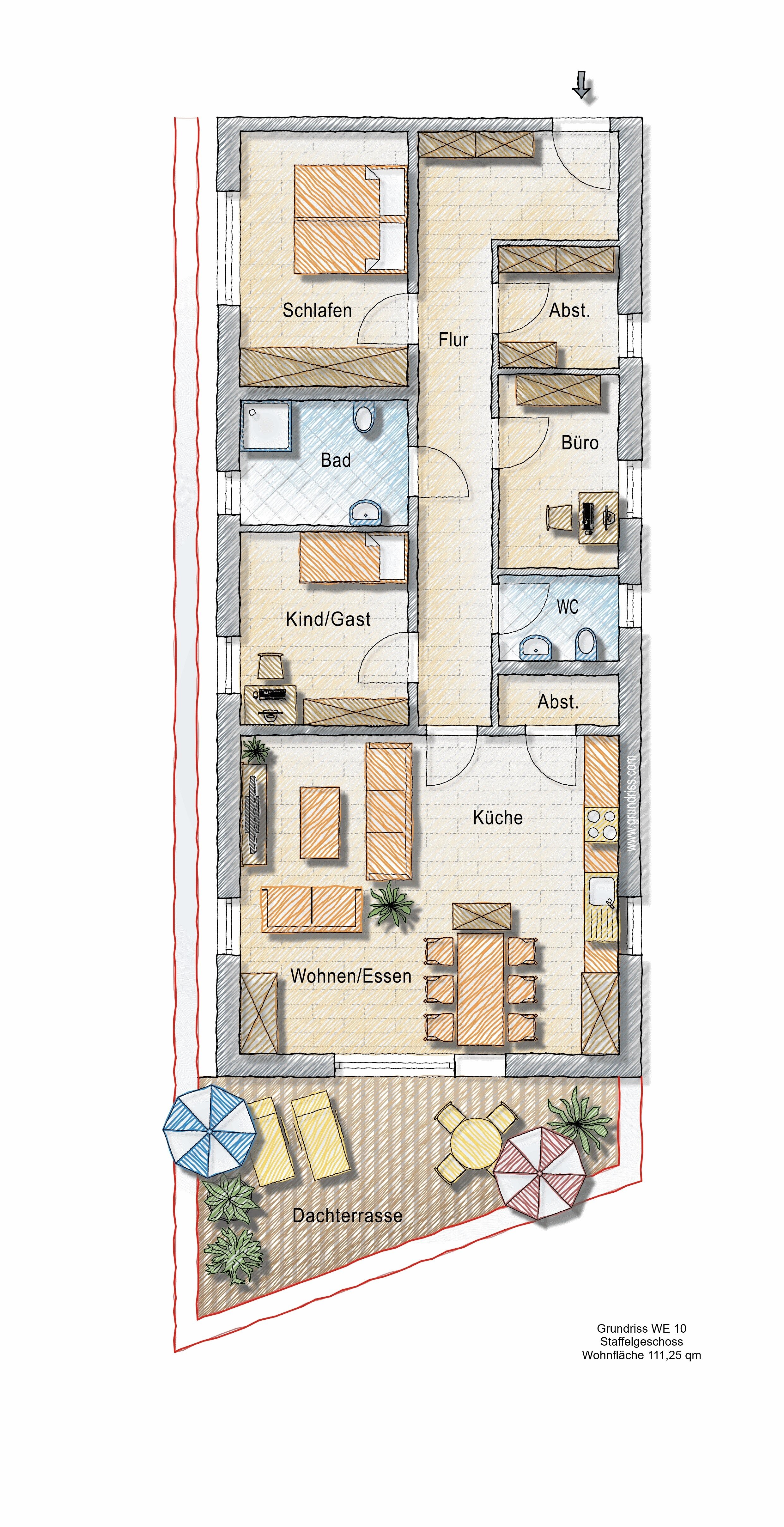 Penthouse zum Kauf 689.000 € 3 Zimmer 111,3 m²<br/>Wohnfläche 2.<br/>Geschoss Refrath Bergisch Gladbach 51427