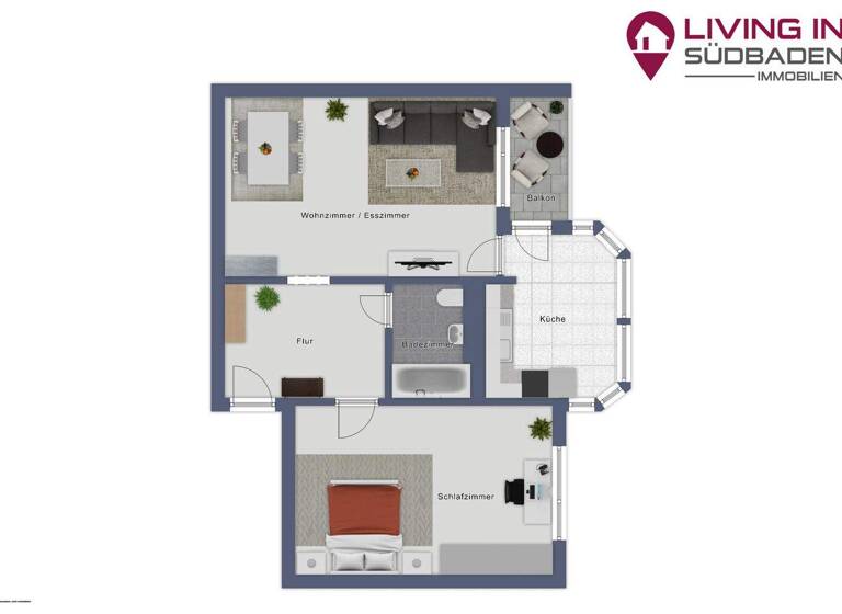 Wohnung zum Kauf 295.000 € 2 Zimmer 60 m² 1. Geschoss Littenweiler Freiburg 79117