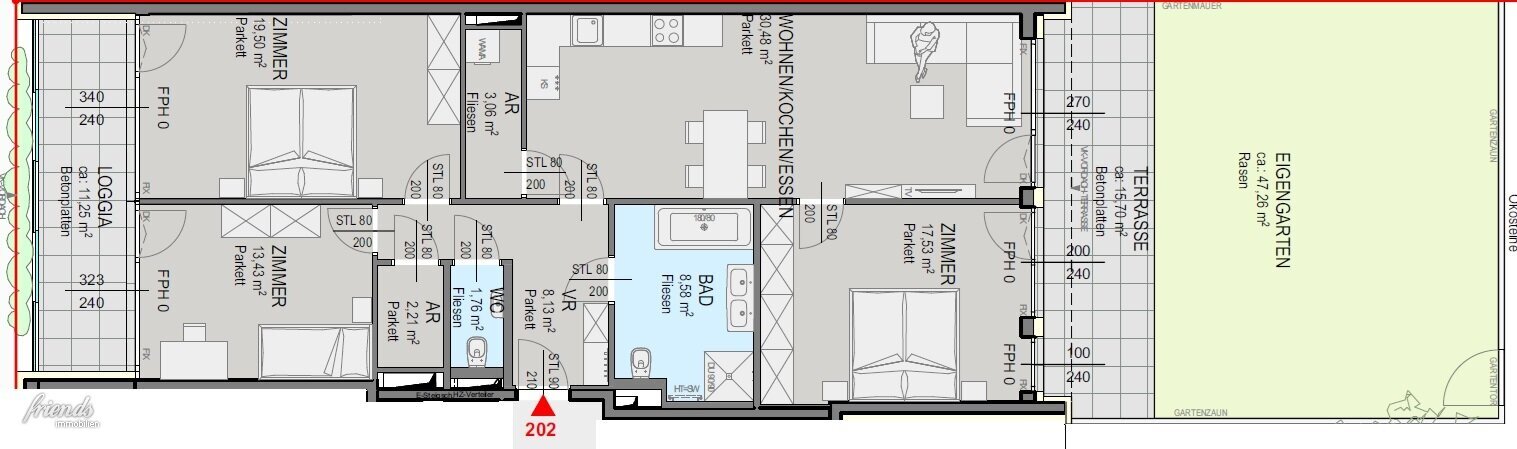 Wohnung zum Kauf provisionsfrei 545.280 € 4 Zimmer 113,6 m²<br/>Wohnfläche EG<br/>Geschoss Badener Straße 1 Pfaffstätten 2511