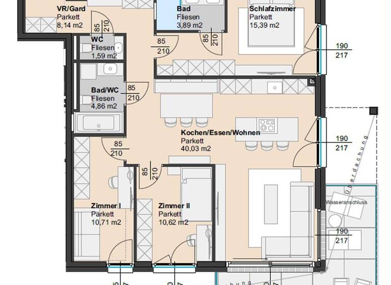 Wohnung zum Kauf 745.000 € 4 Zimmer 95 m² Brunn am Gebirge 2345