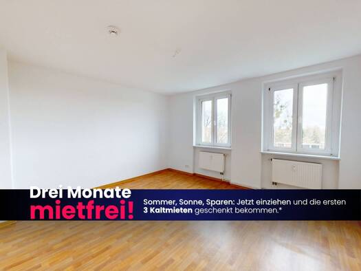 Wohnung zur Miete 329 € 3 Zimmer 65 m² 2. Geschoss frei ab sofort Waldstraße 21 Lutherstadt Wittenberg Wittenberg 06886