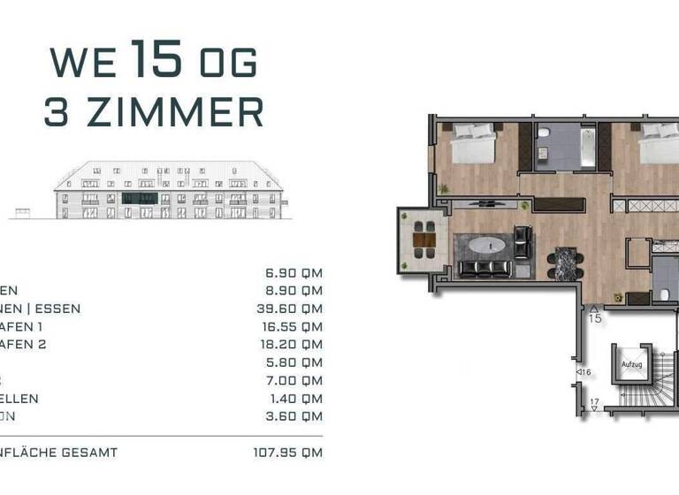 Wohnung zum Kauf - Erstbezug provisionsfrei 566.500 € 3 Zimmer 108 m² 1. Geschoss Willich 47877