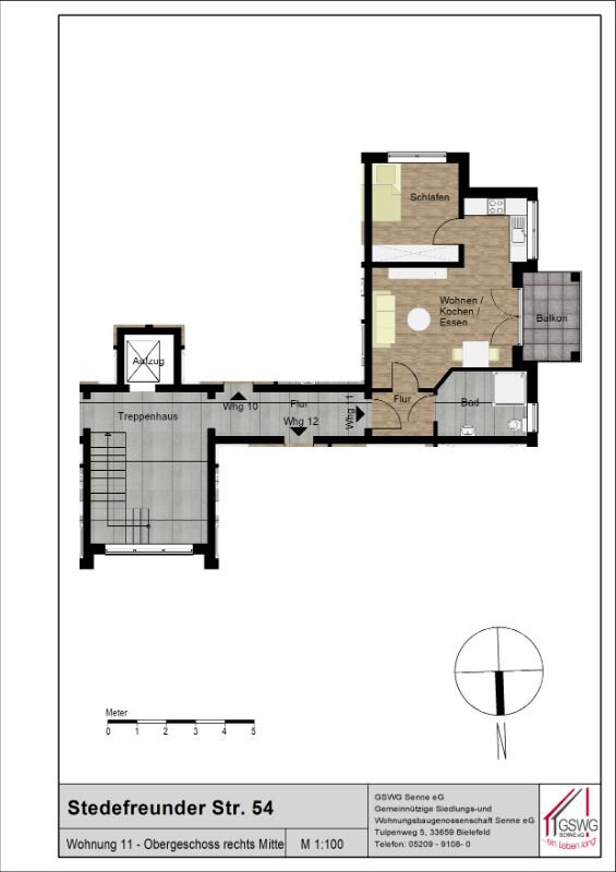 Wohnung zur Miete nur mit Wohnberechtigungsschein 272 € 2 Zimmer 47,2 m²<br/>Wohnfläche 1.<br/>Geschoss 01.04.2025<br/>Verfügbarkeit Stedefreunder Straße 54 Lämmkenstatt Bielefeld 33729