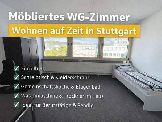 Studio zur Miete Wohnen auf Zeit 570 € 1 Zimmer 17 m² frei ab 22.06.2026 Hedelfingerstr. 0 Wangen Stuttgart Hedelfingen 70327