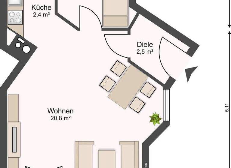 Terrassenwohnung zur Miete 720 € 2 Zimmer 40 m² frei ab 15.04.2026 Pliening 85652