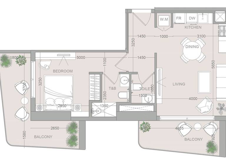 Wohnung zum Kauf provisionsfrei 309.652 € 2 Zimmer 73,4 m² Dubai 00000