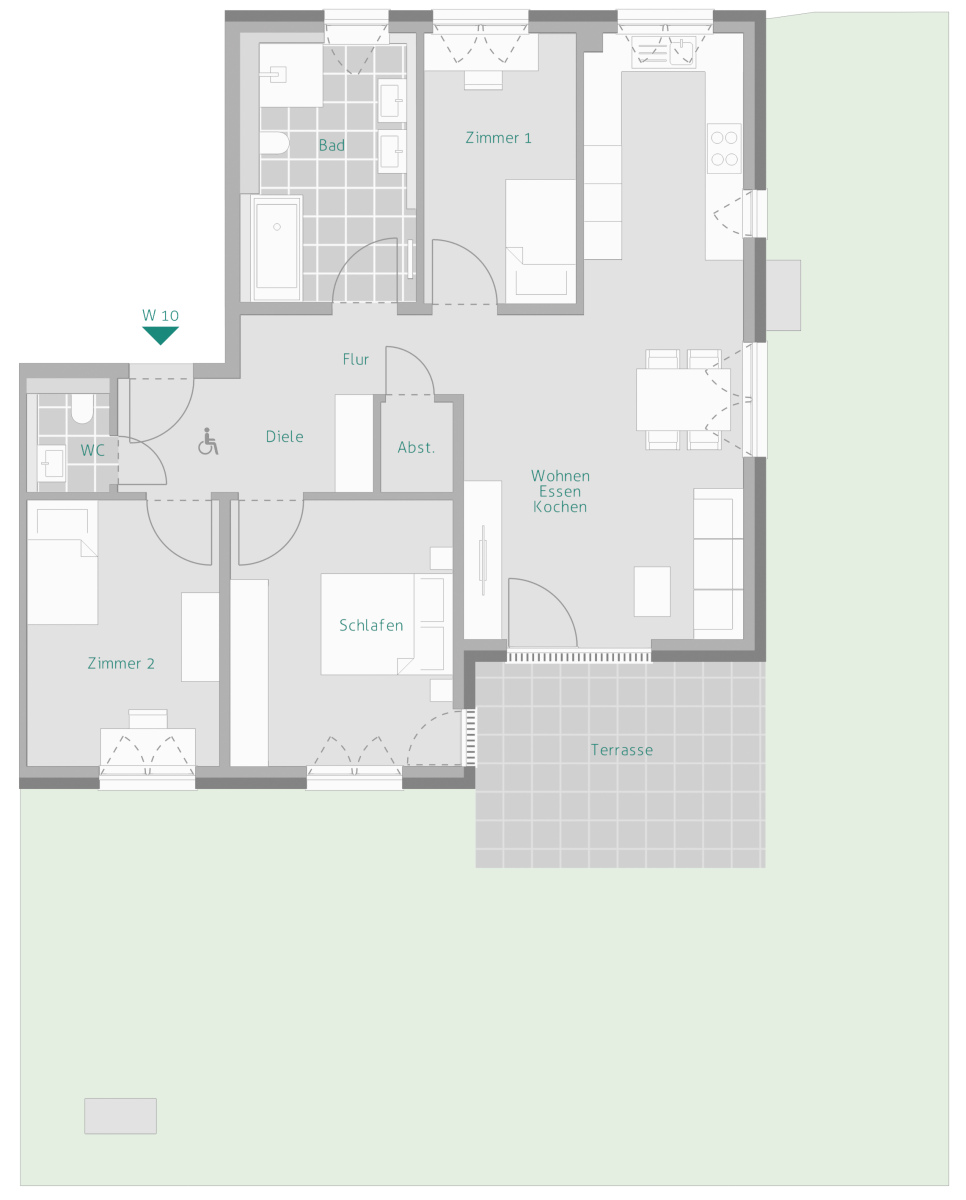 Terrassenwohnung zum Kauf provisionsfrei 726.000 € 4 Zimmer 101,9 m²<br/>Wohnfläche EG<br/>Geschoss Uhlandstraße 10/1 Gärtringen Gärtringen 71116