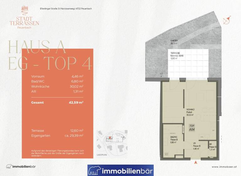 Wohnung zum Kauf - Erstbezug 209.147 € 1,5 Zimmer 42,6 m² EG Peuerbach 4722