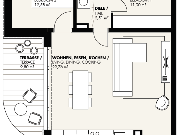 Wohnung zur Miete 1.689 € 3 Zimmer 69,6 m² EG frei ab sofort Lehderstraße 27 Weißensee Berlin 13086