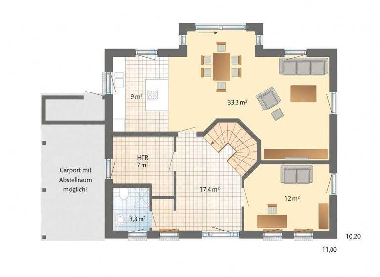 Einfamilienhaus zum Kauf provisionsfrei 1.060.050 € 6 Zimmer 163 m² 760 m² Grundstück Poppenbüttel Hamburg 22399
